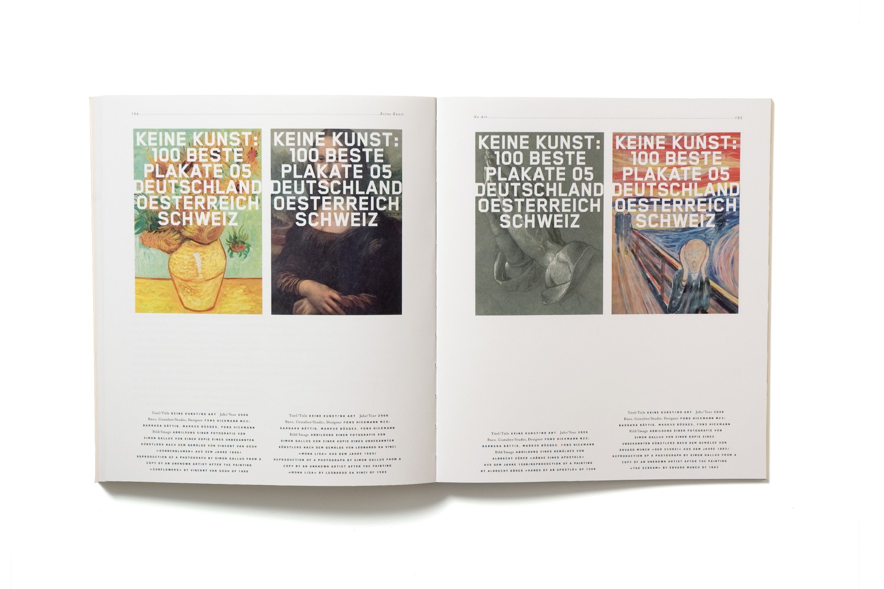 アート・デザイン・音楽 KEINE KUNST: 100 Beste Plakate 05 100 beste Plakate No Art • Fons Hickmann